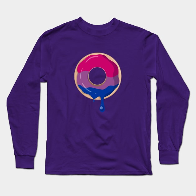 Bi Pride Donut Long Sleeve T-Shirt by LittleGreenHat